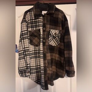 Plaid Button Up Shacket